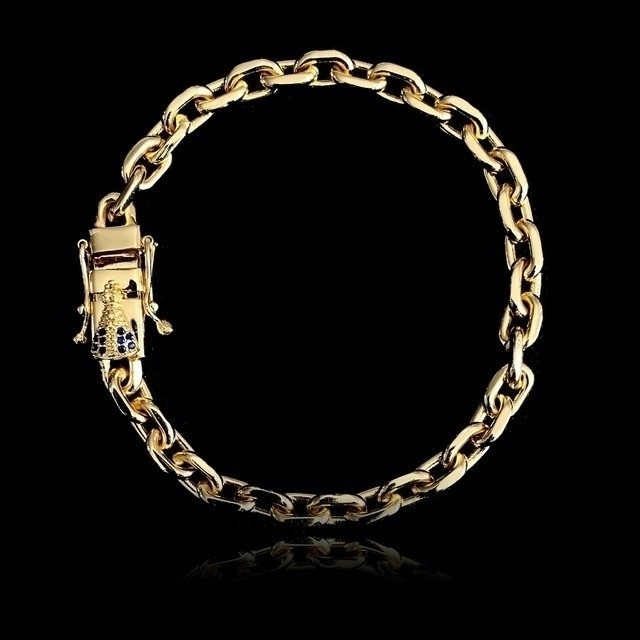Pulseira cartie cadeado - 6,5 mm - 21 cm - fecho gaveta nossa senhor