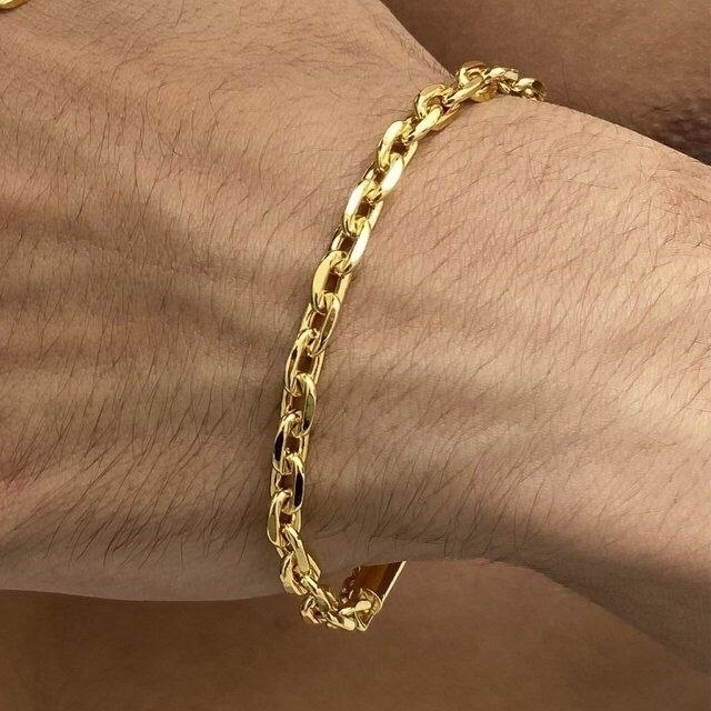 Pulseira cartie cadeado - 7 mm - 21 cm - fecho canhão