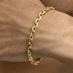 Pulseira cartie cadeado - 7 mm - 21 cm - fecho canhão