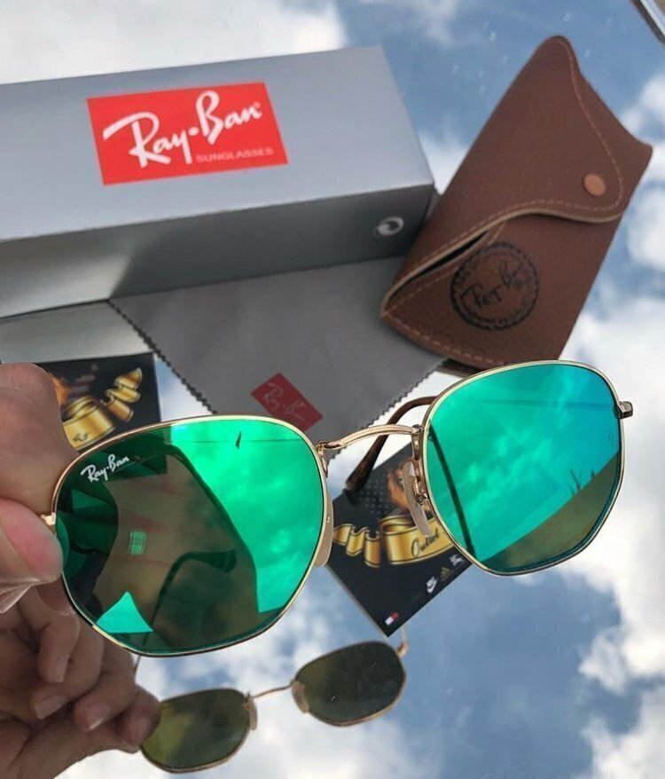Ray-ban round hexagonal verde