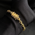 Pulseira cartie cadeado - 6,5 mm - 21 cm - fecho gaveta nossa senhor