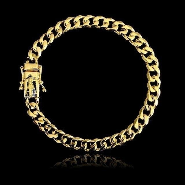 Pulseira grumet - 7 mm - 21 cm - fecho gaveta nossa senhora