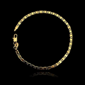 Pulseira piastrine fechada - 3,5 mm - 20,5 cm - fecho tradicional