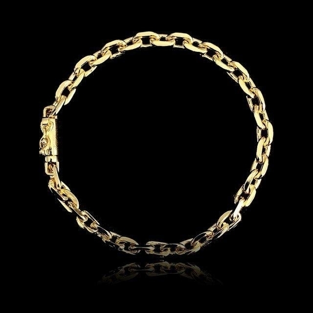 Pulseira cartie cadeado - 7 mm - 21 cm - fecho canhão