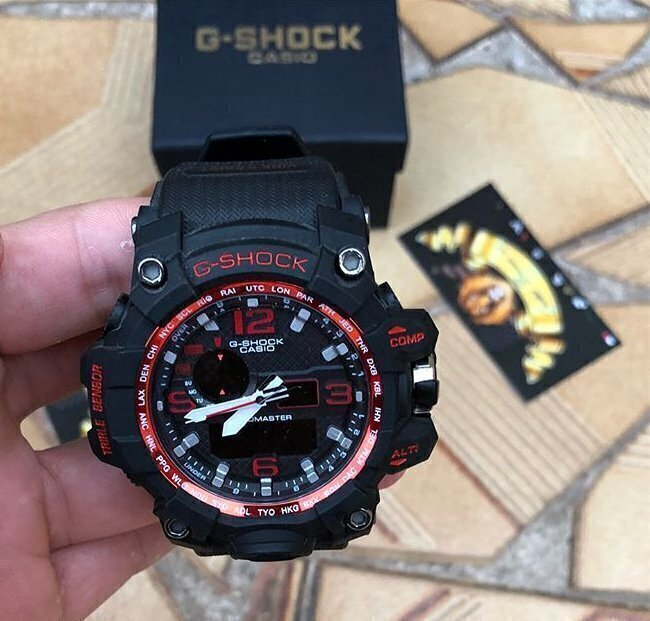 G-shock preto/vermelho