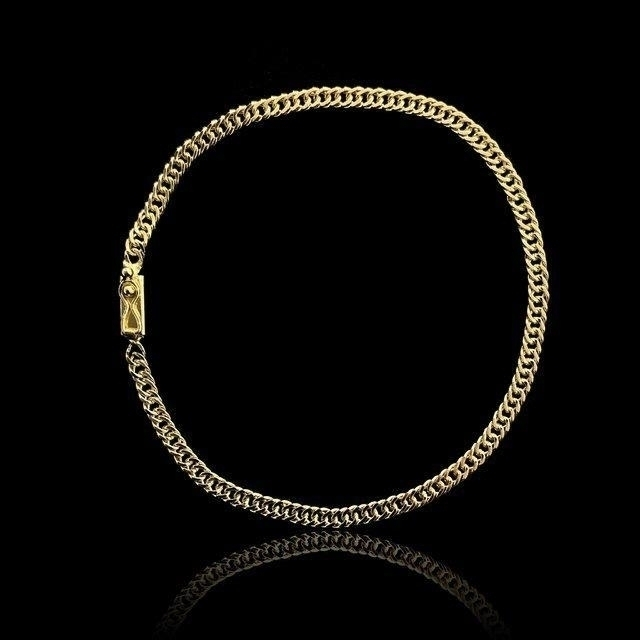 Pulseira grumet duplo - 3,5 mm - 21 cm - fecho gaveta