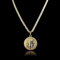 Corrente piastrine aberta [4 mm] 60 cm + medalha de são bento [2,5 cm