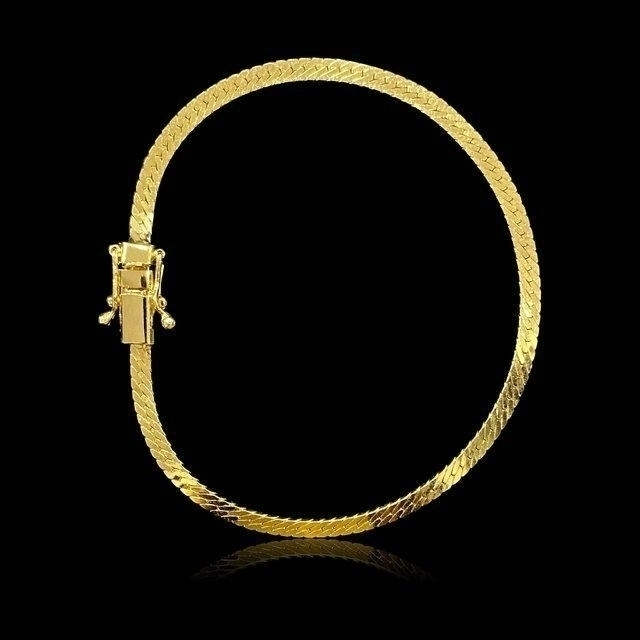 Pulseira laminada - 8mm - 22 cm - fecho gaveta