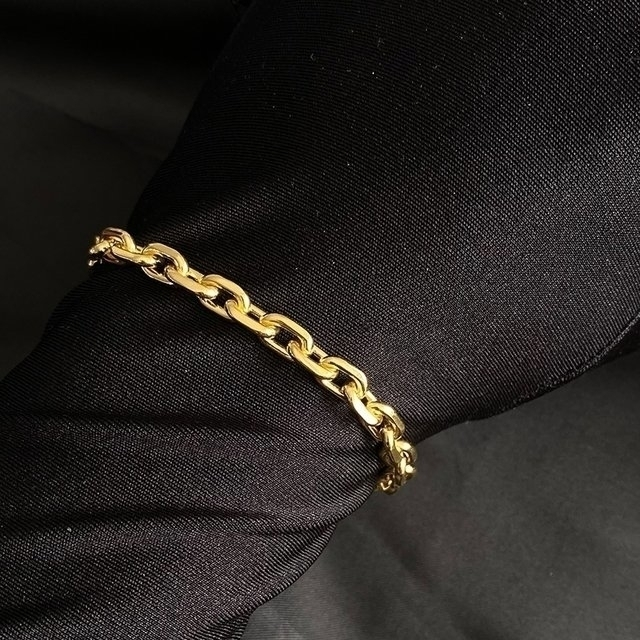 Pulseira cartie cadeado - 6,5 mm - 21 cm - fecho gaveta nossa senhor