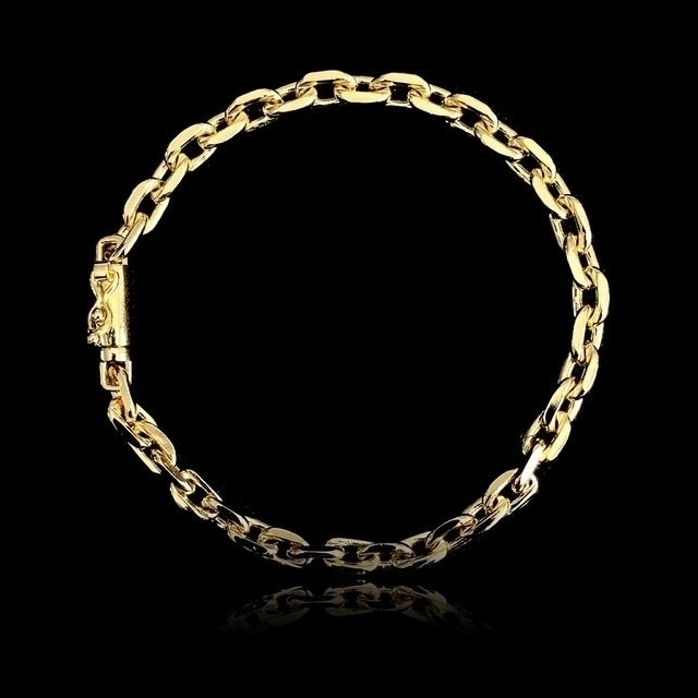 Pulseira cartie cadeado - 5 mm - 21 cm - fecho canhão