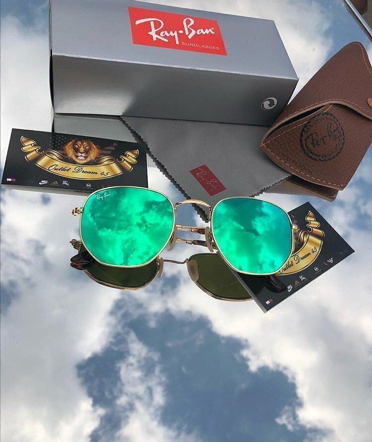 Ray-ban round hexagonal verde